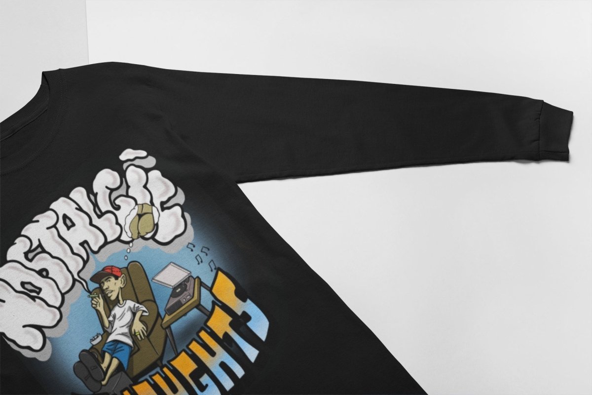 Nostalgic Thoughts Black Longsleeve - Caio Trevisan Art