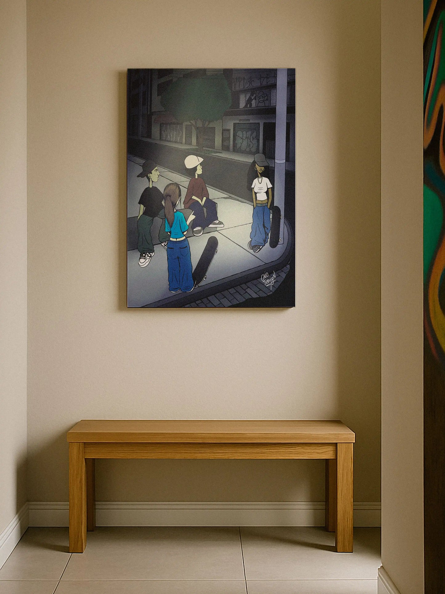 After Session – Canvas Print | Ready To Hang | Contemporary Skateboard Wall Art for Home Decor
