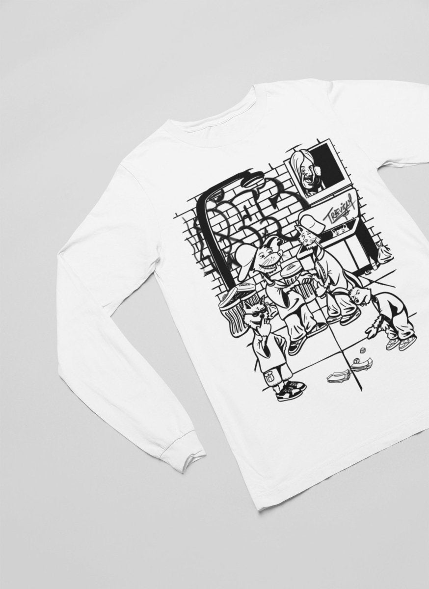 The Deal White Longsleeve - Caio Trevisan Art