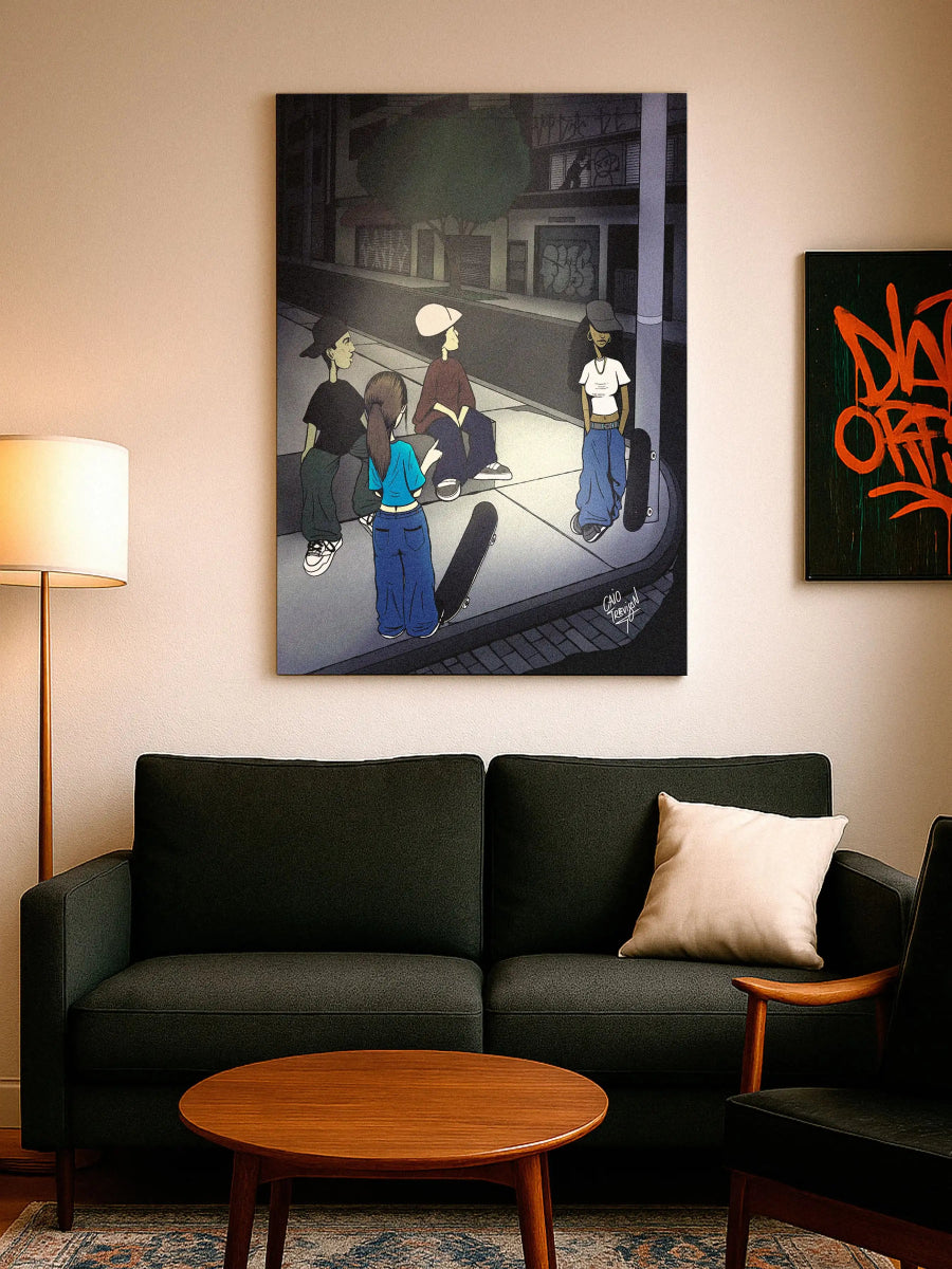 After Session – Canvas Print | Ready To Hang | Contemporary Skateboard Wall Art for Home Decor - Caio Trevisan Art