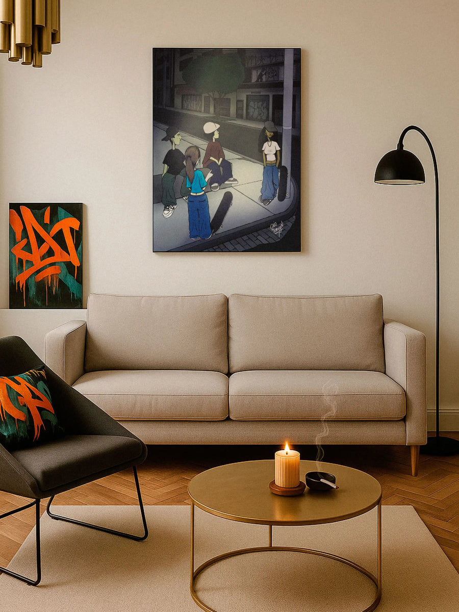 After Session – Canvas Print | Ready To Hang | Contemporary Skateboard Wall Art for Home Decor - Caio Trevisan Art