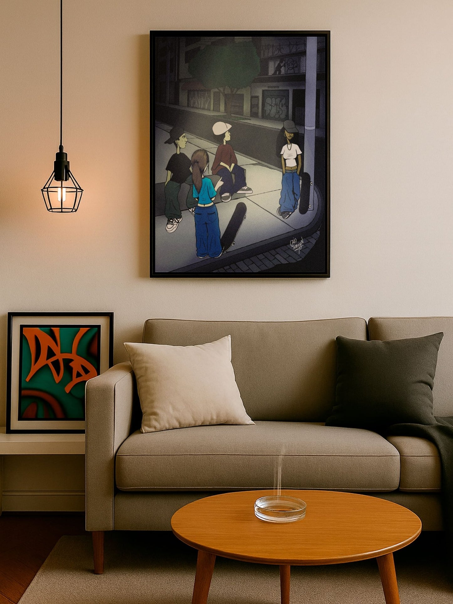 After Session – Framed Canvas | Contemporary Skateboard Artwork for Home Decor - Caio Trevisan Art