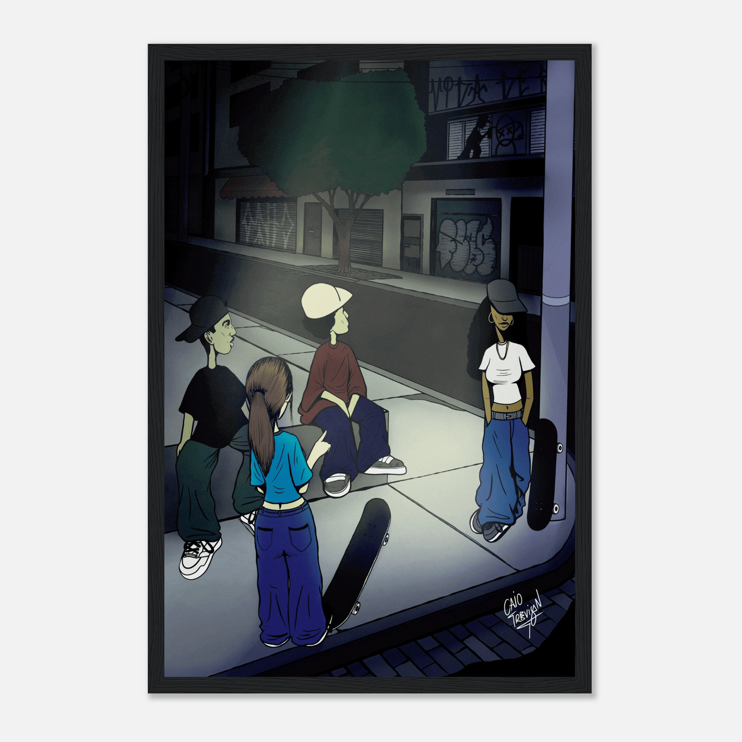 After Session – Framed Poster | Contemporary Skateboard Wall Art - Caio Trevisan Art