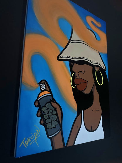 ''GRAFFITI DREAMS'' Acrylic On Canvas Original Painting - 50x70cm - Caio Trevisan Art