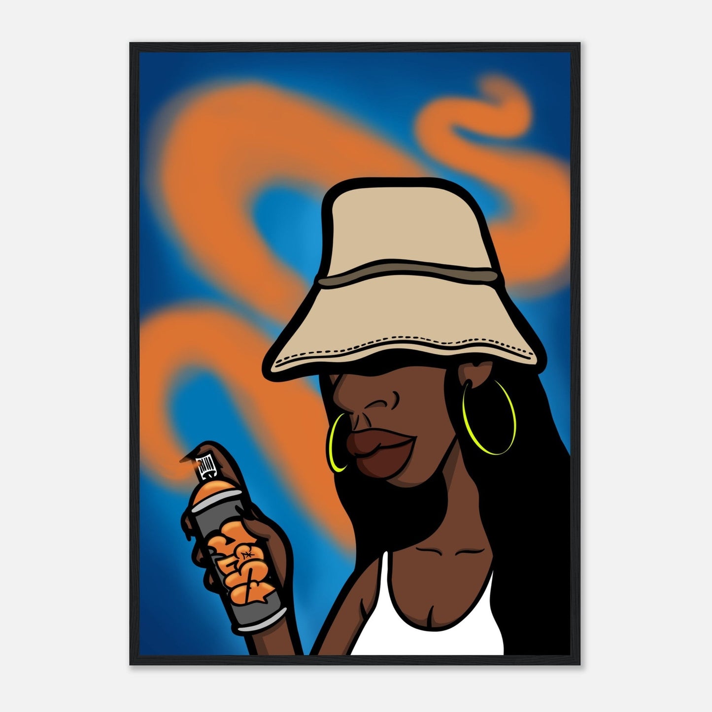 ''GRAFFITI DREAMS'' Premium Semi - Glossy Paper Wooden Framed Poster - Caio Trevisan Art