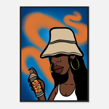 ''GRAFFITI DREAMS'' Premium Semi - Glossy Paper Wooden Framed Poster - Caio Trevisan Art