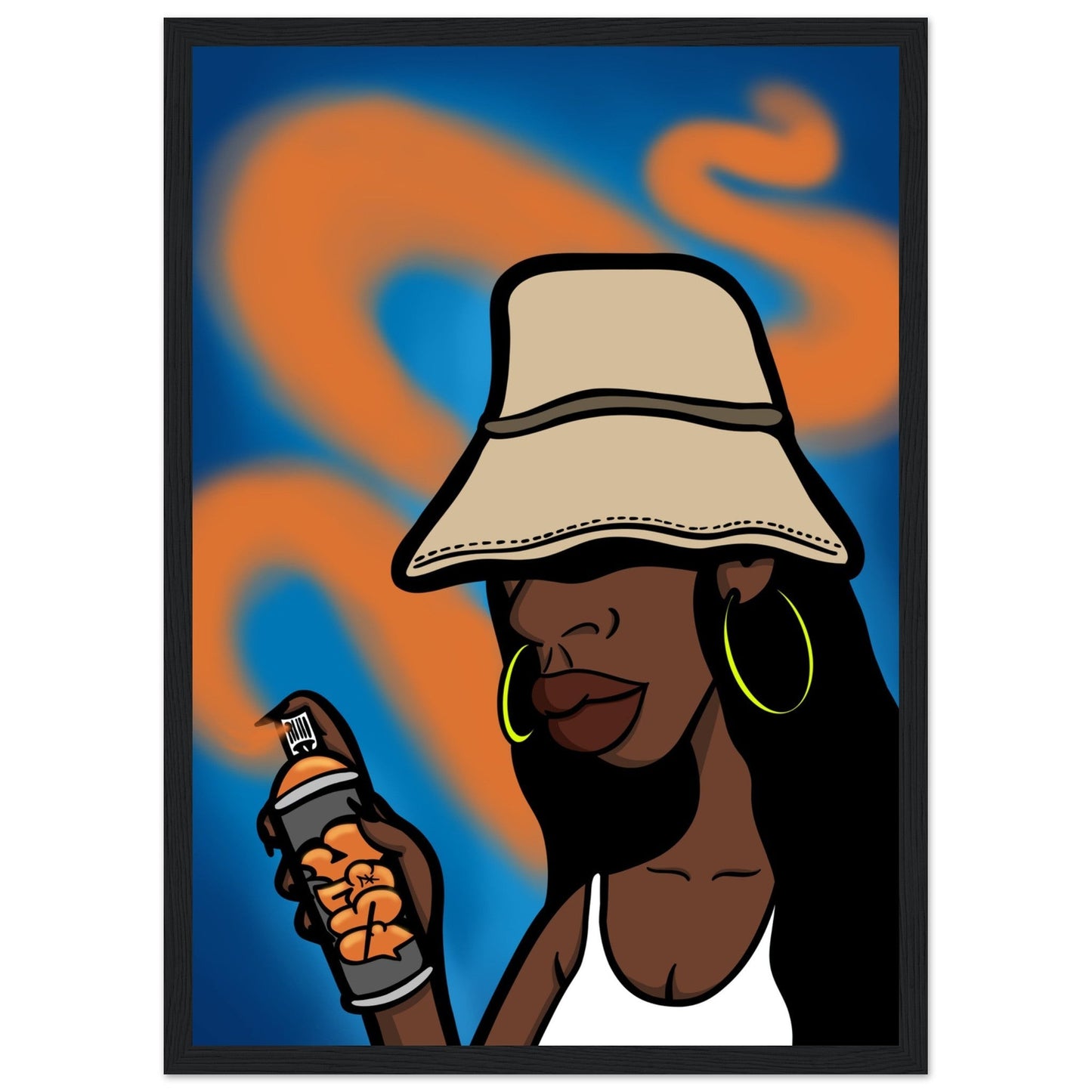 ''GRAFFITI DREAMS'' Premium Semi - Glossy Paper Wooden Framed Poster - Caio Trevisan Art