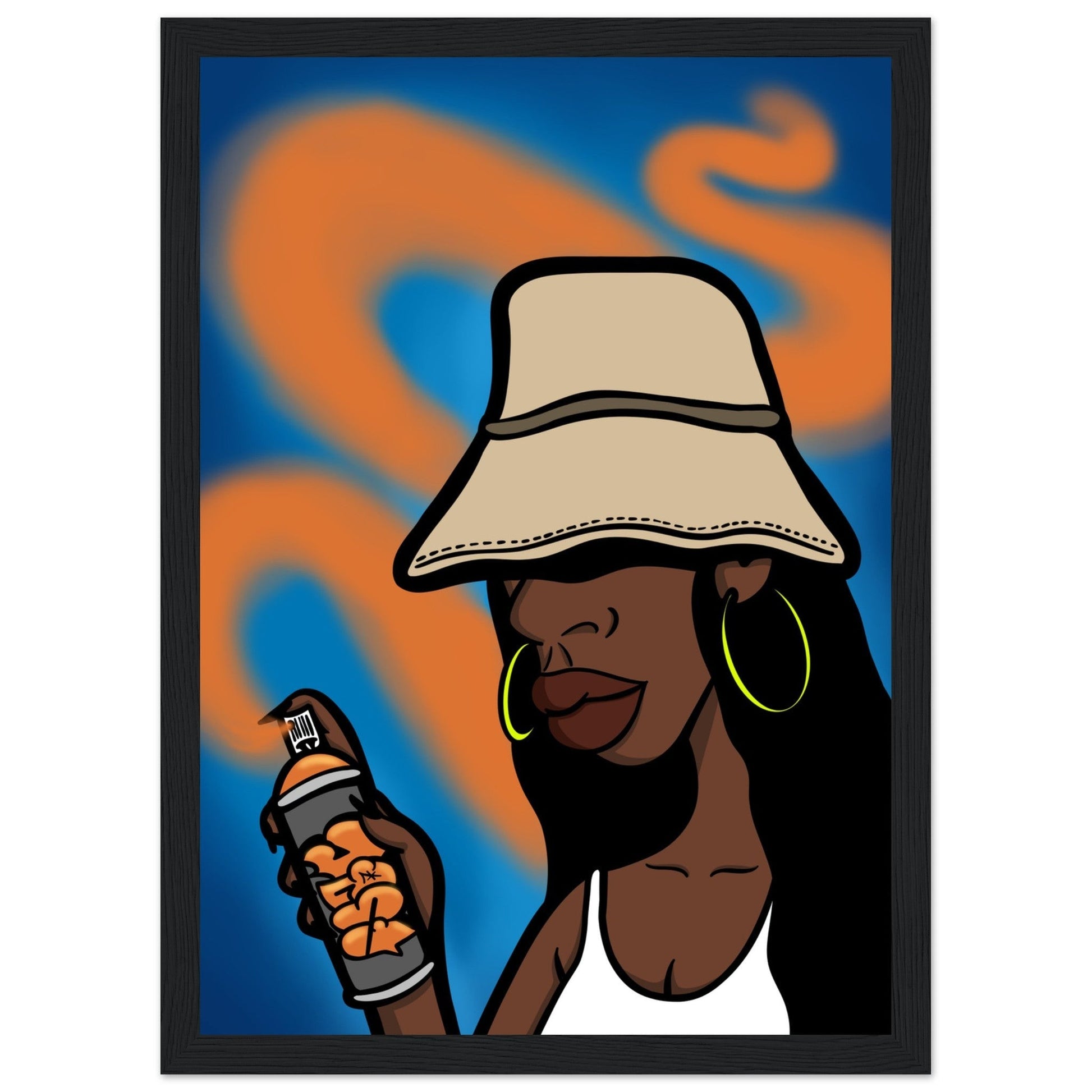 ''GRAFFITI DREAMS'' Premium Semi - Glossy Paper Wooden Framed Poster - Caio Trevisan Art