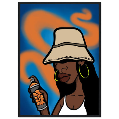 ''GRAFFITI DREAMS'' Premium Semi - Glossy Paper Wooden Framed Poster - Caio Trevisan Art