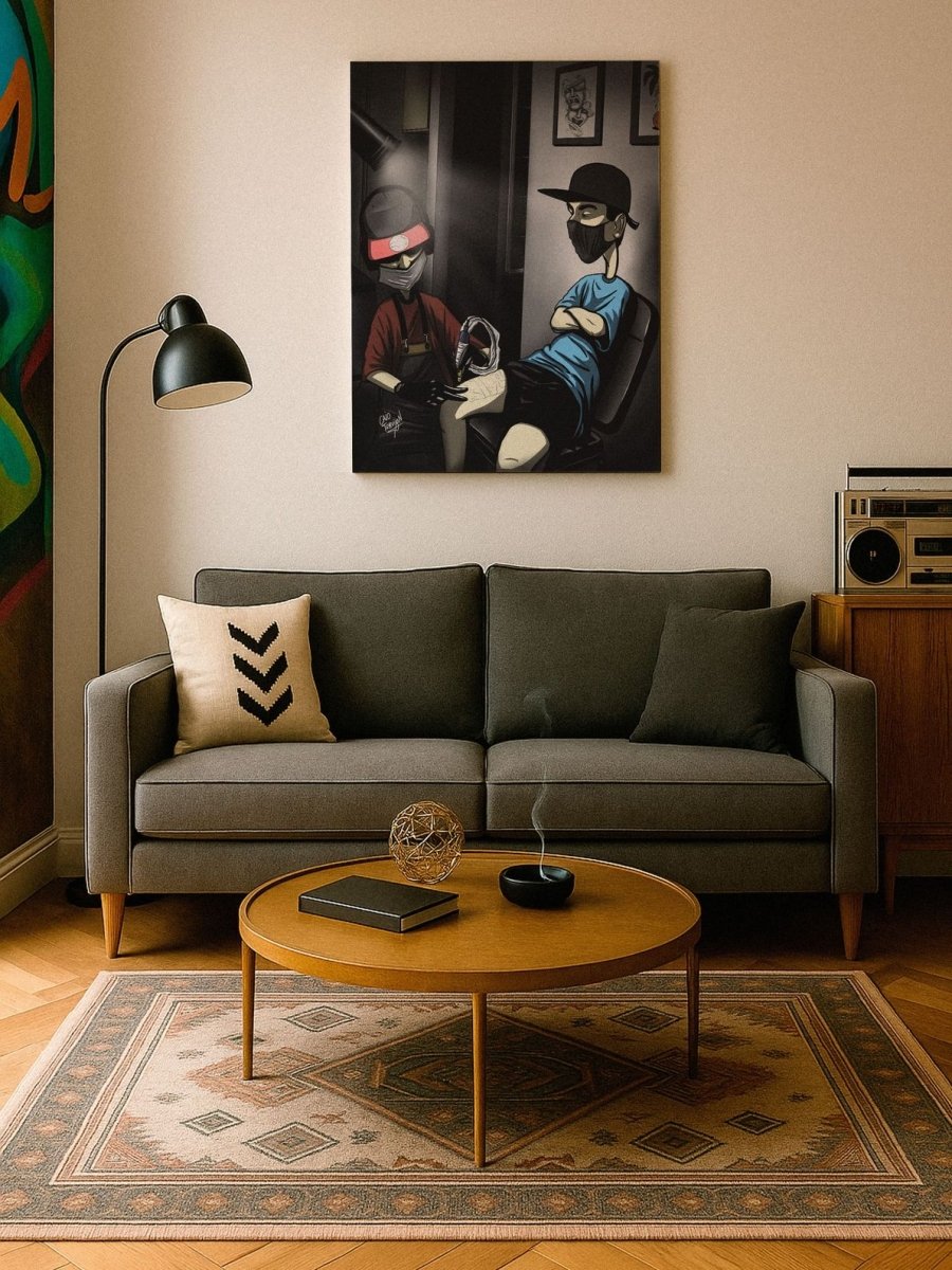 Late Night Tattoo Sesh – Canvas Print | Ready To Hang | Urban & Contemporary Tattoo Artwork - Caio Trevisan Art