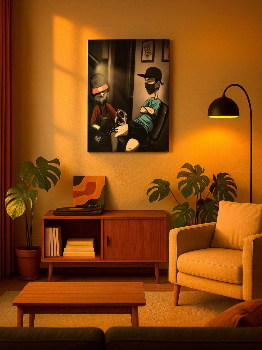 Late Night Tattoo Sesh – Canvas Print | Ready To Hang | Urban & Contemporary Tattoo Artwork - Caio Trevisan Art