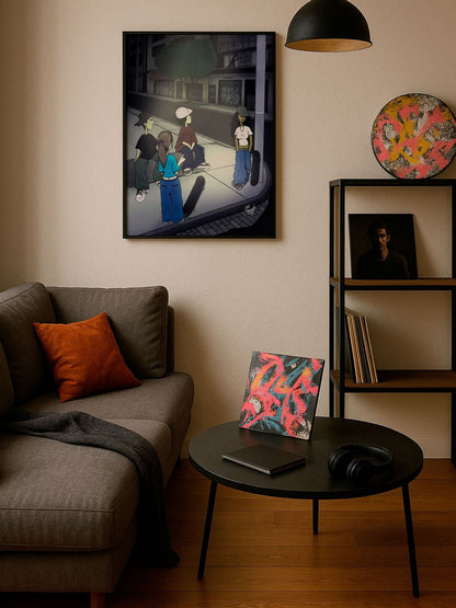 Póster enmarcado "After Session" | Arte mural contemporáneo de skate