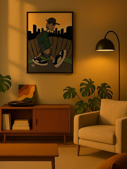 The City Never Sleeps – Framed Poster | Ready To Hang | Contemporary Urban Cityscape Wall Art