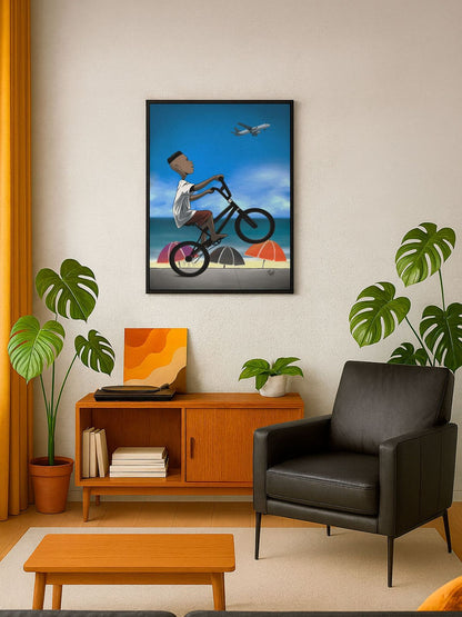 Sueños – Póster enmarcado | Arte mural urbano contemporáneo