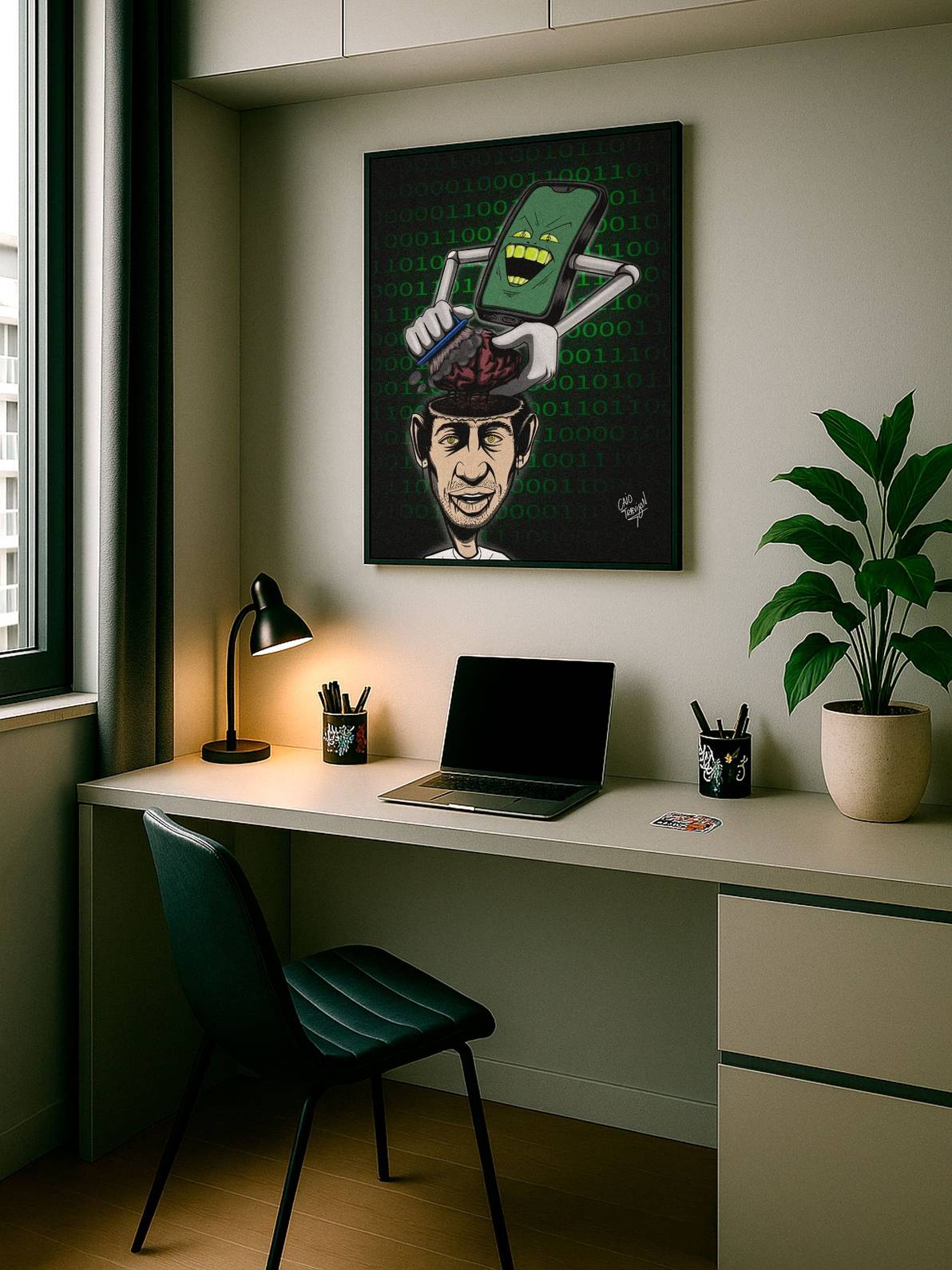 El mundo se ha ido – Póster enmarcado | Arte mural surrealista y contemporáneo