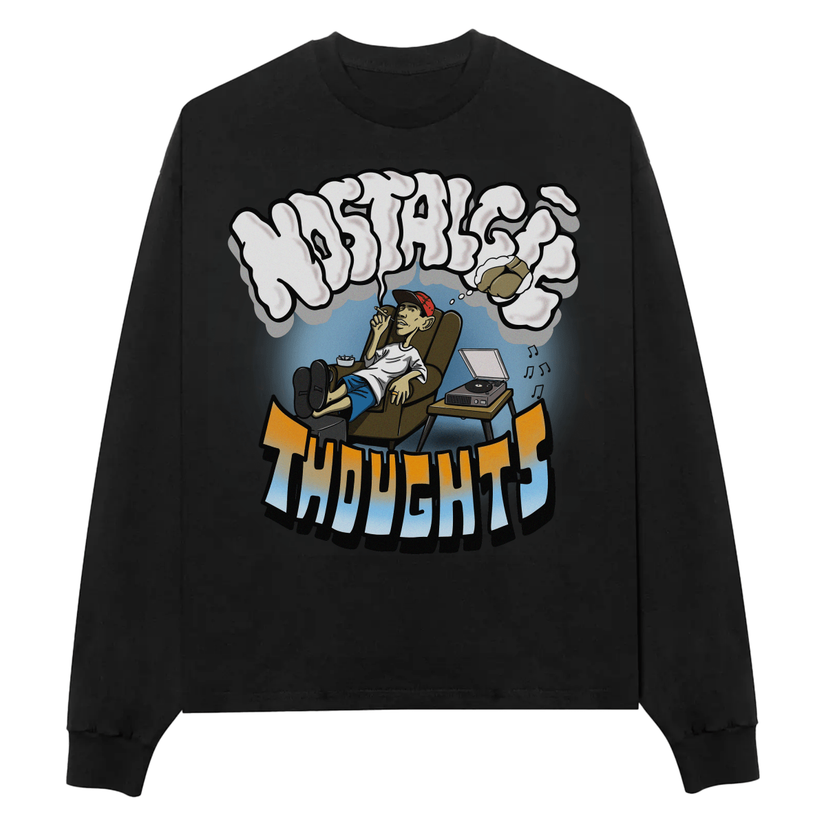Nostalgic Thoughts Black Longsleeve - Caio Trevisan Art
