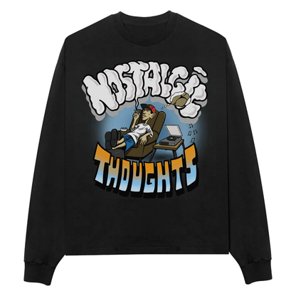 Nostalgic Thoughts Black Longsleeve - Caio Trevisan Art
