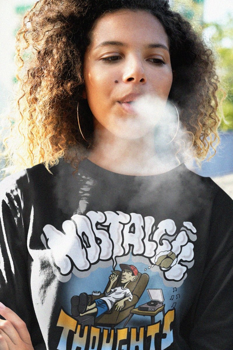 Nostalgic Thoughts Black Longsleeve - Caio Trevisan Art