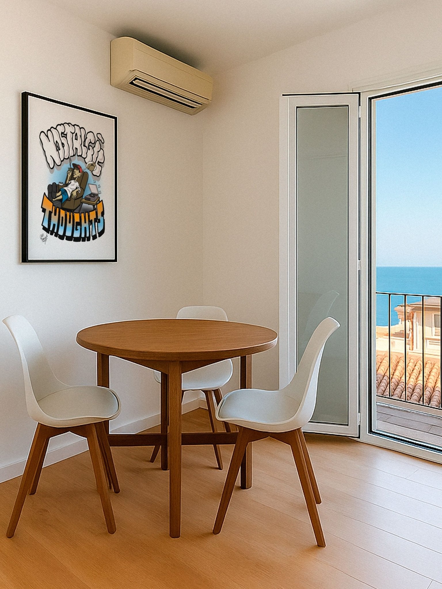 Nostalgic Thoughts – Framed Canvas | Contemporary Illustration for Home Decor - Caio Trevisan Art