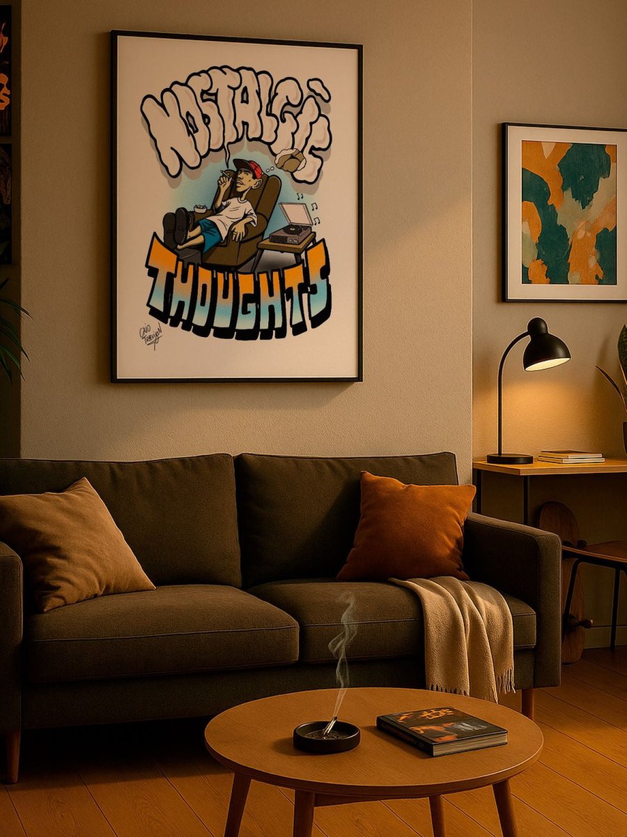 Nostalgic Thoughts – Framed Poster | Ready To Hang | Contemporary Wall Art - Caio Trevisan Art