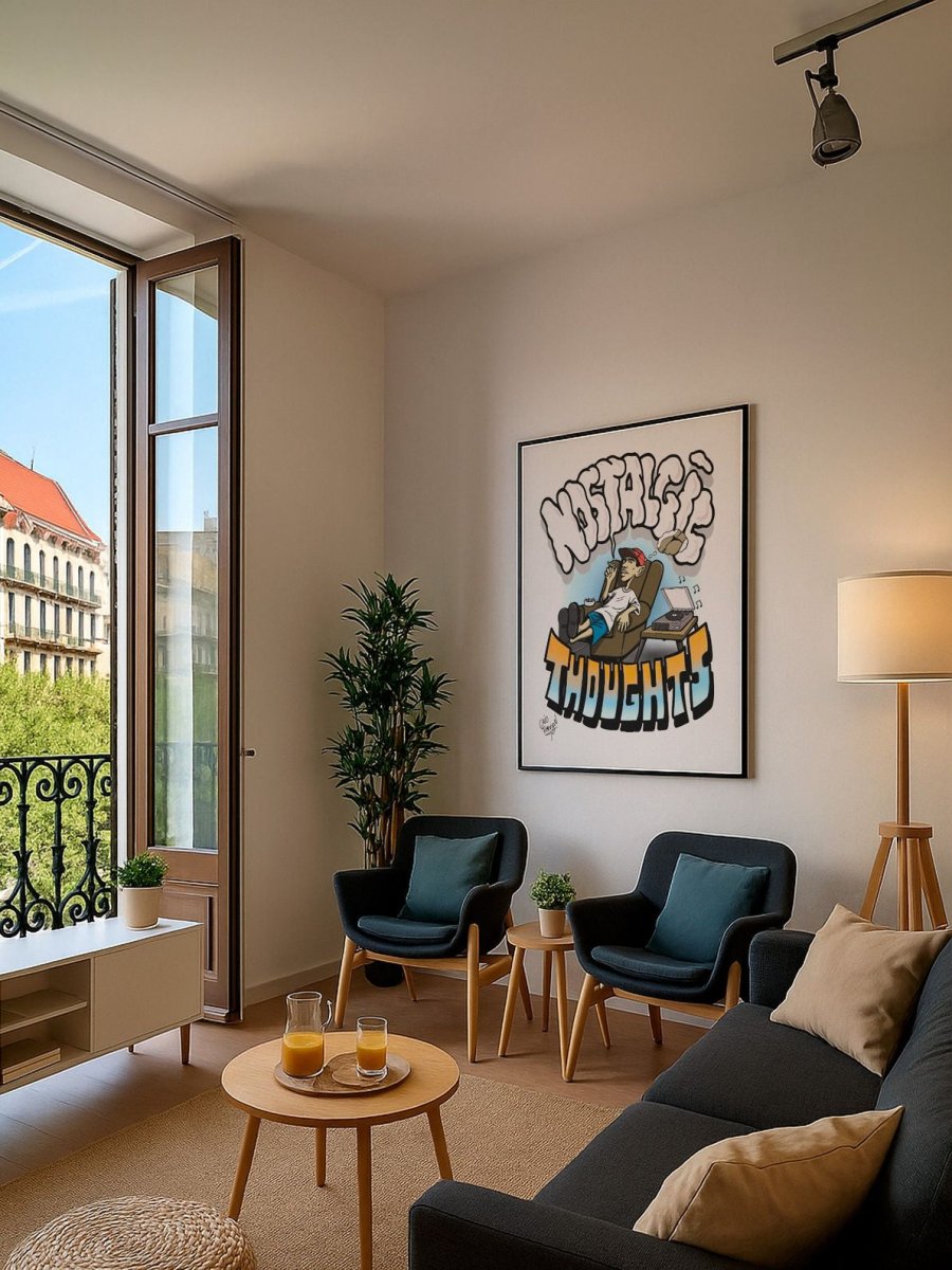 Nostalgic Thoughts – Framed Poster | Ready To Hang | Contemporary Wall Art - Caio Trevisan Art