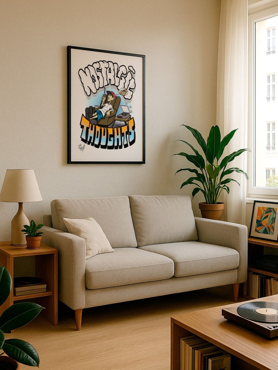 Nostalgic Thoughts – Framed Poster | Ready To Hang | Contemporary Wall Art - Caio Trevisan Art