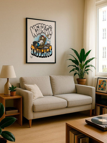 Nostalgic Thoughts – Framed Poster | Ready To Hang | Contemporary Wall Art - Caio Trevisan Art