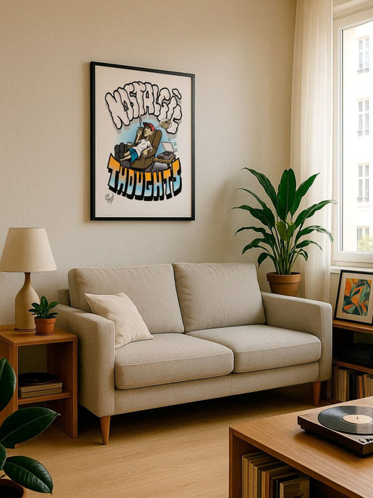 Nostalgic Thoughts – Framed Poster | Ready To Hang | Contemporary Wall Art - Caio Trevisan Art