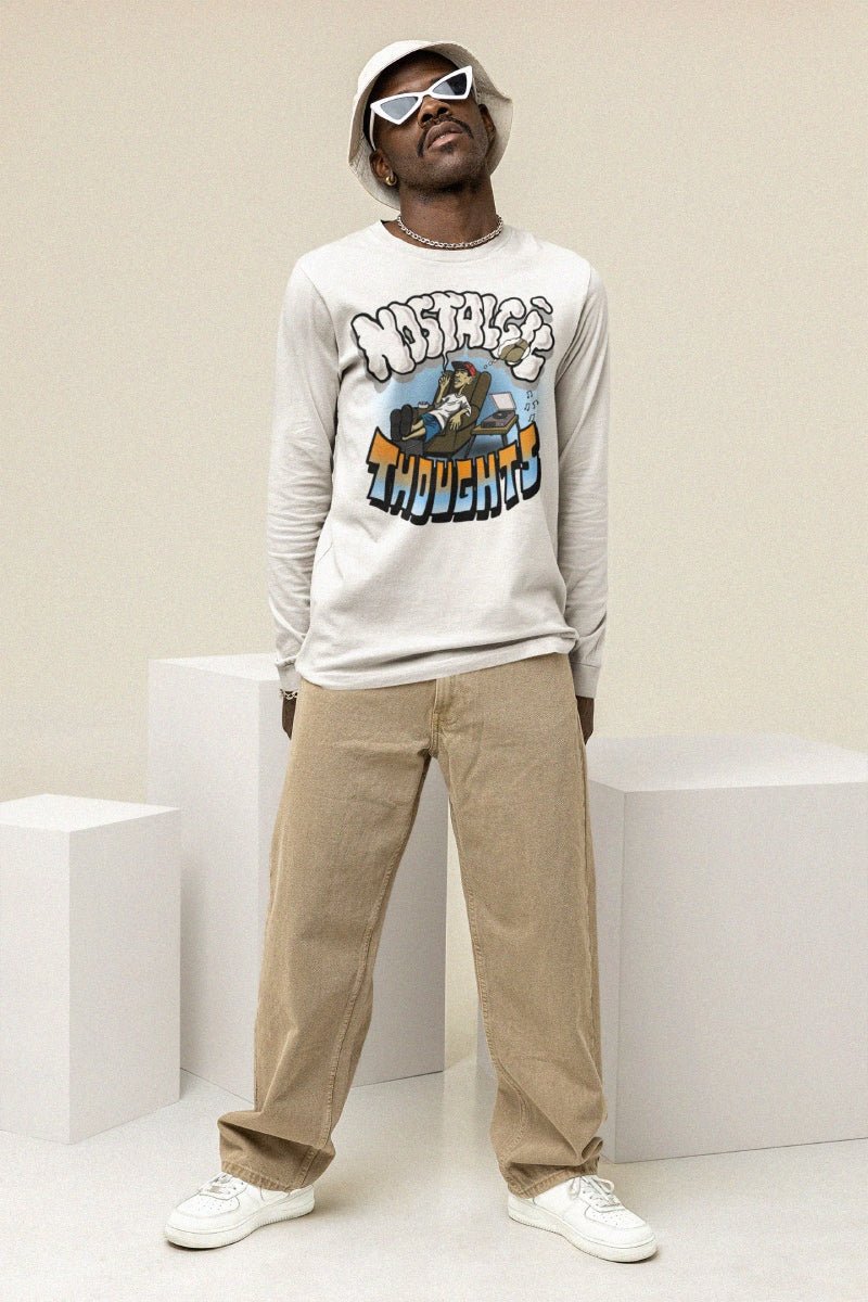 Nostalgic Thoughts White Longsleeve - Caio Trevisan Art