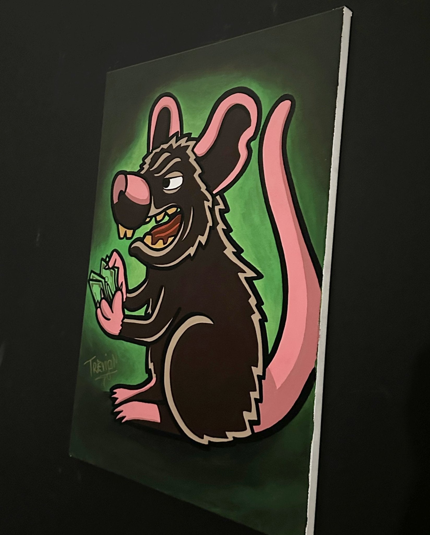 ''RAT$'' Acrylic On Canvas (70x50cm) - Caio Trevisan Art