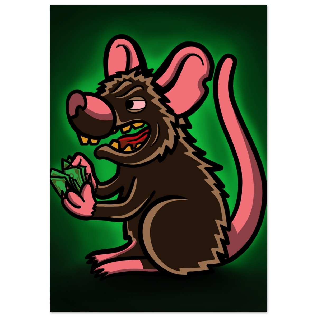 ''RAT$'' Premium Semi - Glossy Paper Poster - Caio Trevisan Art
