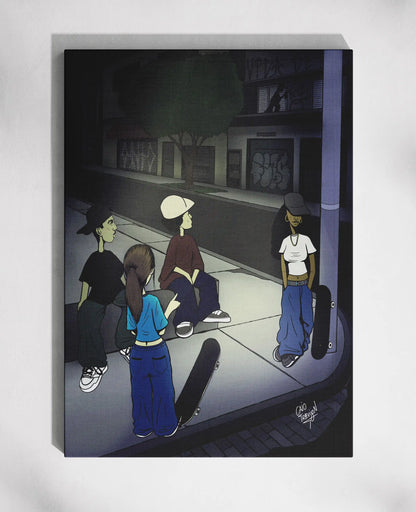 After Session – Canvas Print | Ready To Hang | Contemporary Skateboard Wall Art for Home Decor