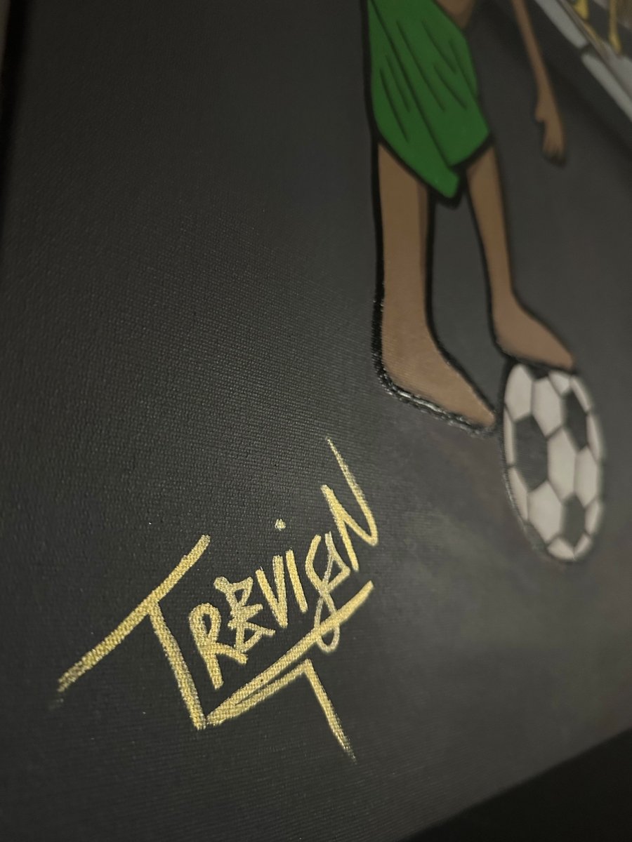 ''SOCCER IN THE HOOD'' Acrylic On Canvas Original Painting - 90x120cm - Caio Trevisan Art