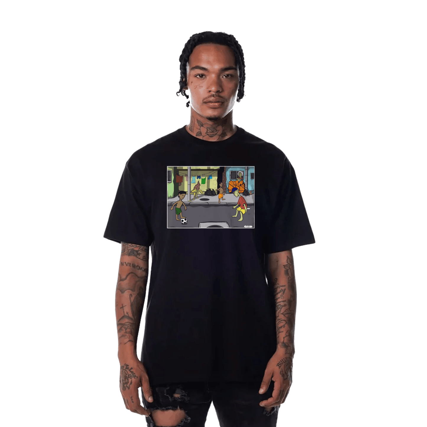 Soccer in the Hood Essential Street T-Shirt - Caio Trevisan Art