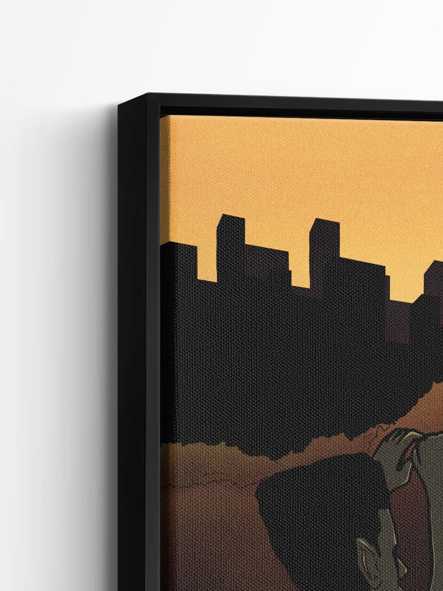 Sunset on the Court – Framed Canvas | Urban & Contemporary Artwork for Basketball Lovers - Caio Trevisan Art