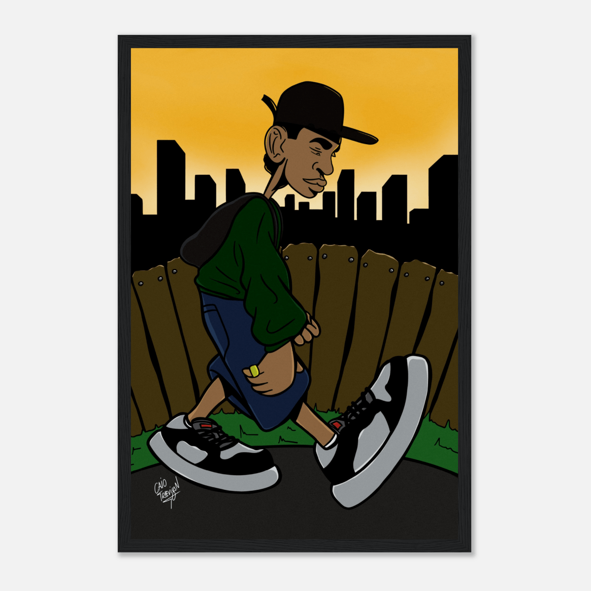 The City Never Sleeps – Framed Poster | Contemporary Urban Cityscape Wall Art - Caio Trevisan Art