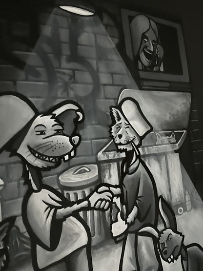 ''THE DEAL'' Acrylic On Canvas Original Painting - 70x100cm - Caio Trevisan Art