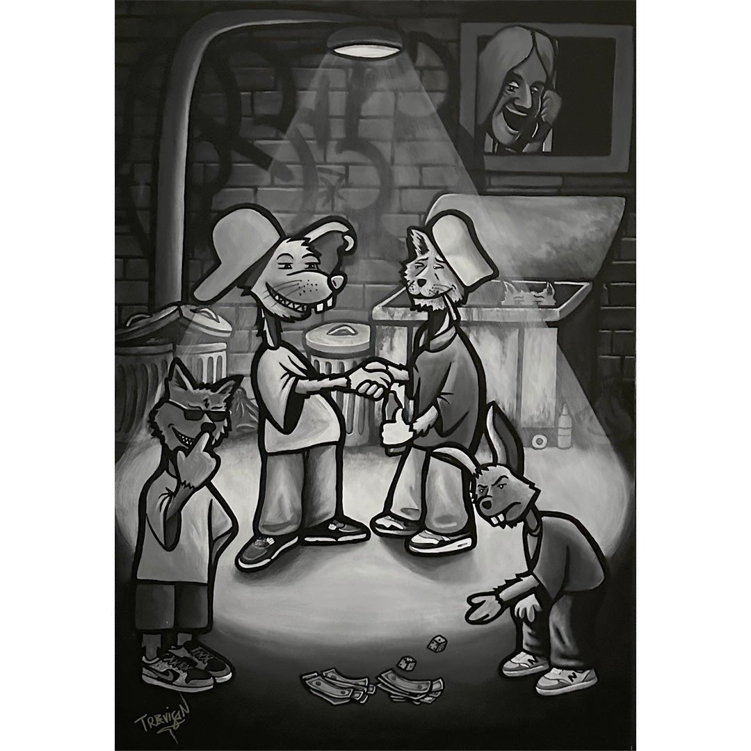 ''THE DEAL'' Acrylic On Canvas Original Painting - 70x100cm - Caio Trevisan Art