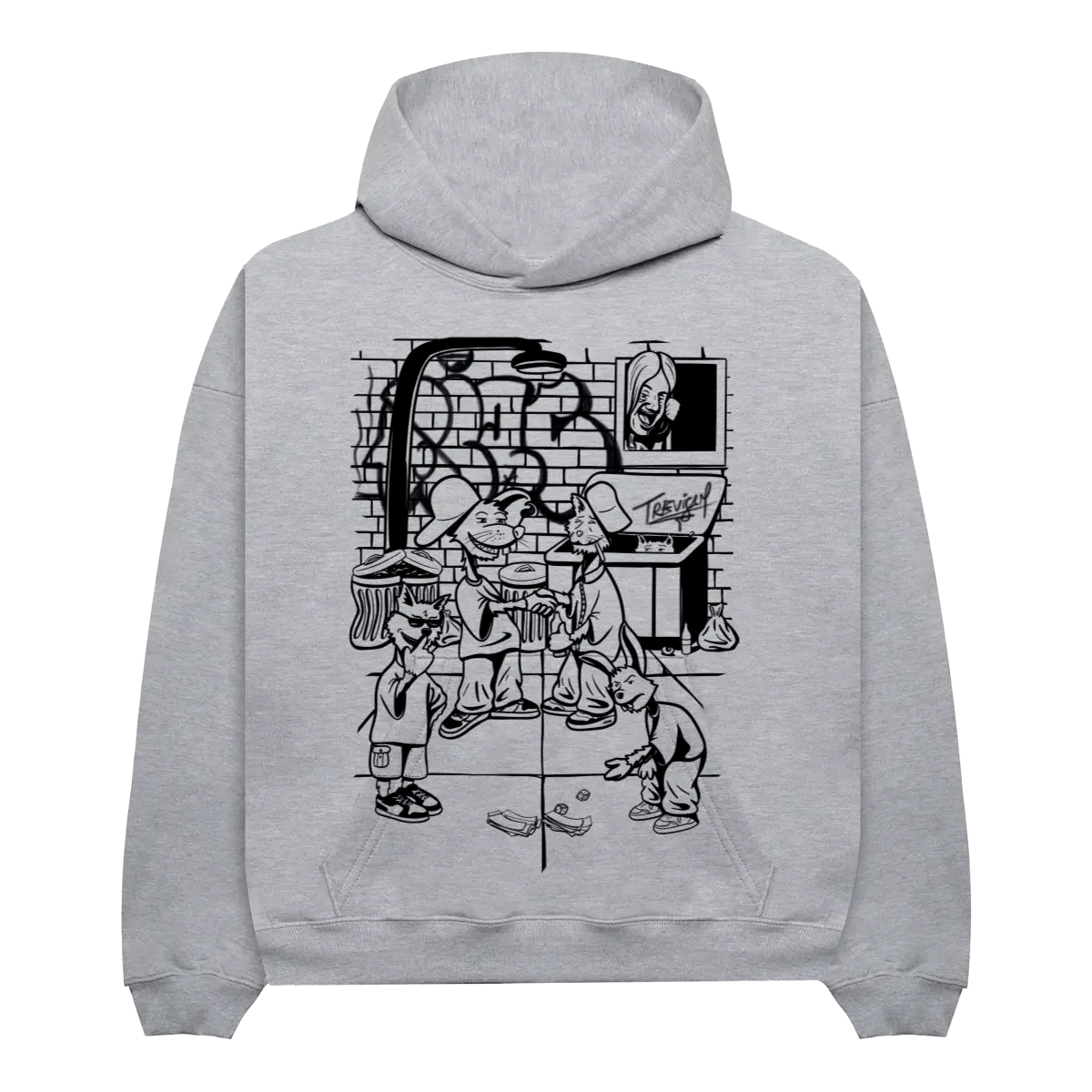 The Deal Heather Grey Hoodie - Caio Trevisan Art