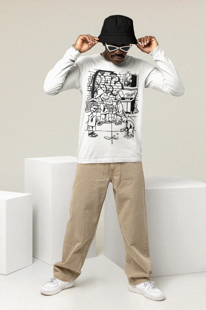 The Deal White Longsleeve - Caio Trevisan Art