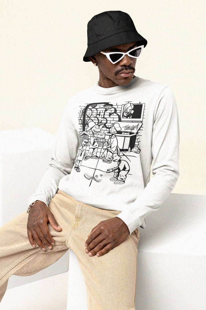 The Deal White Longsleeve - Caio Trevisan Art