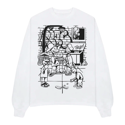The Deal White Longsleeve - Caio Trevisan Art